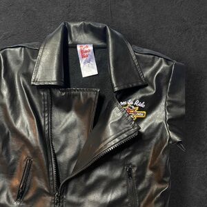 Park bench kids motorcycle zip up coat